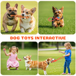 Load image into Gallery viewer, 7 Pack Dog Chew Toys Puppy Toys, 3-Ring Tuff Tug Dog Toy, Plush Dog Squeak Toy, Teething Dog Rope Toys, for Puppies Small Medium Dogs
