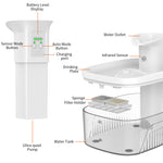 Load image into Gallery viewer, PcEoTllar Cat Water Fountain Battery Operated, 84OZ/2.5L Wireless Pet Water Fountain for Cats, Cat Fountain with Motion Sensor, Ultra Quiet Pump, White
