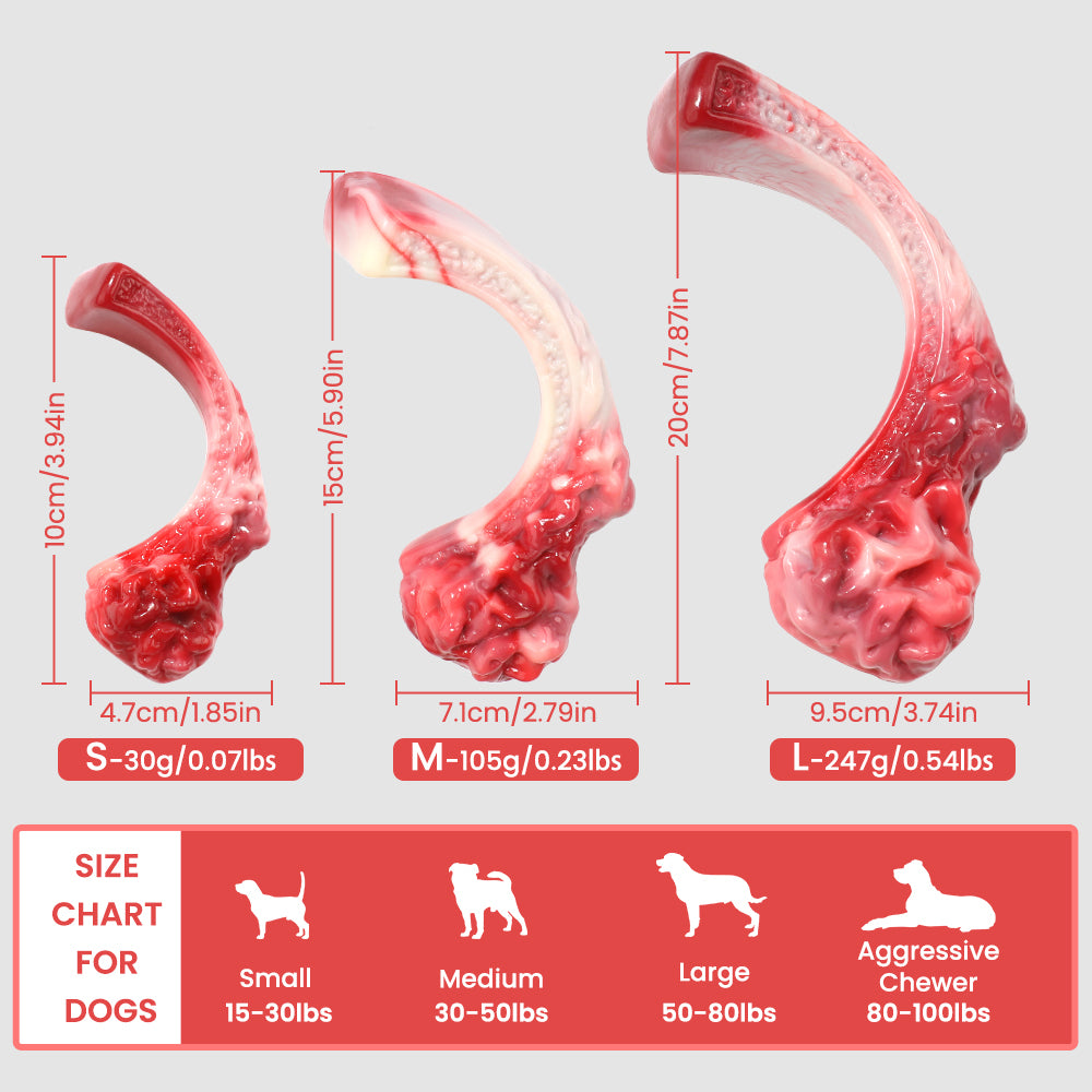PcEoTllar Dog Toys for Aggressive Chewers Large Breed, Indestructible Durable Non-Toxic Nylon Dog Chew Toy Bones for Medium Large Dogs