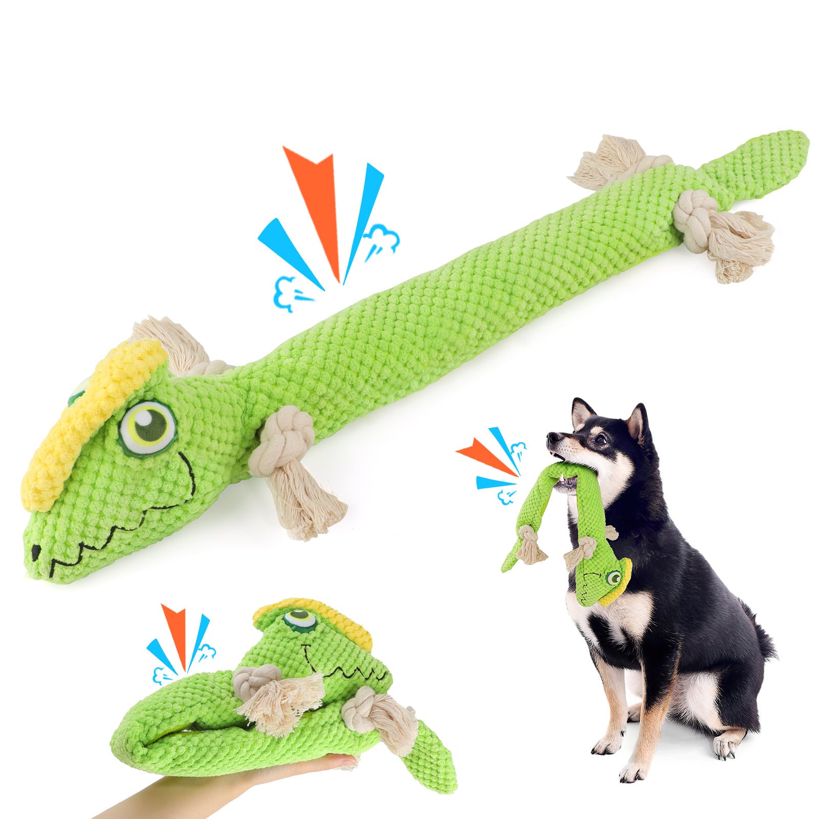 PcEoTllar Squeak Dog Puzzle Toys IQ Training, Snuffle Toys Foraging Instinct Tug of War Puppy Toys