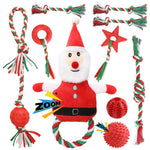 Load image into Gallery viewer, 10 pack Dog Toys for Aggressive Chewers, PcEoTllar Squeaky Plush Dog Rope Toys, Puppy Chew Toys, Xmas Pet Gifts for Small Medium Large Dogs
