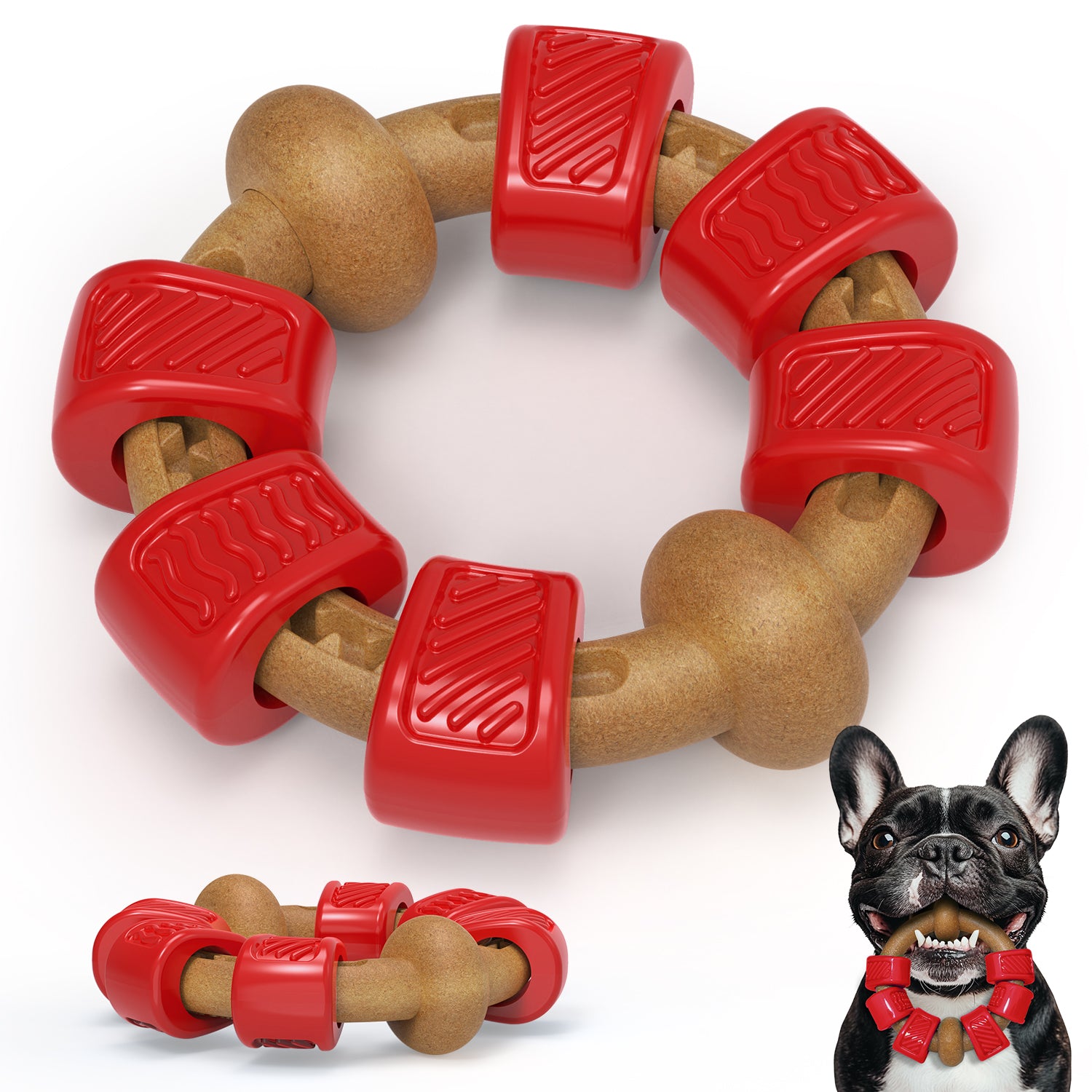 PcEoTllar Dog Chew Toy for Aggressive Chewers, Interactive Ring Dog Toys for Chewing Teething, Blue