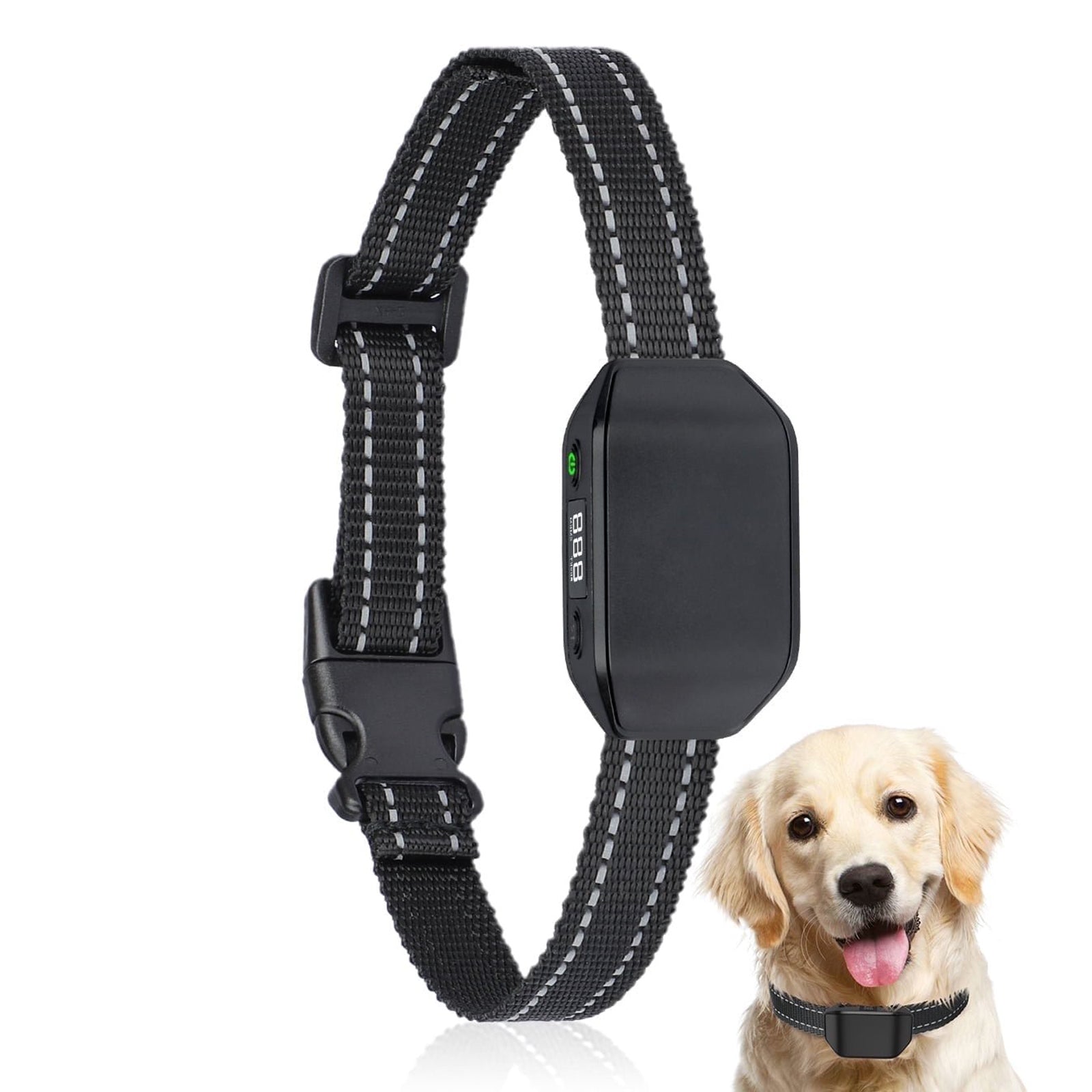 PcEoTllar Dog Training Collar, Single Collar Without Remote, Rechargeable Dog Training Collar with 4 Modes, Beep, Vibration and Shock, Waterproof Collar