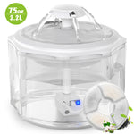 Load image into Gallery viewer, PcEoTllar Cat Water Fountain, 75oz/2.2L Automatic Pet Fountain Dispenser, Smart Pump with LED Light, White
