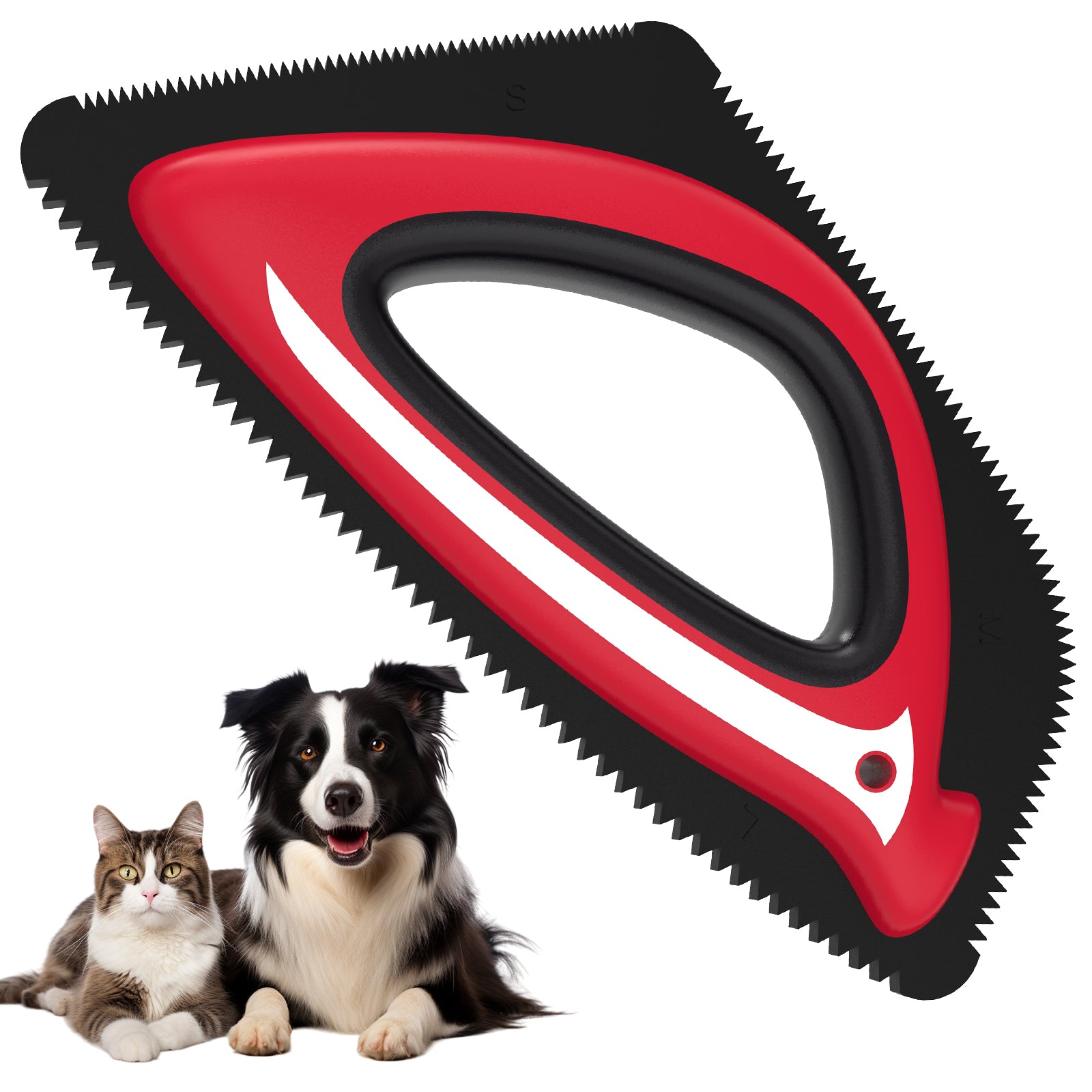 PcEoTllar Pet Hair Remover, Reusable Dog and Cat Hair Remover Brush for Furniture,Car,Carpet - Red