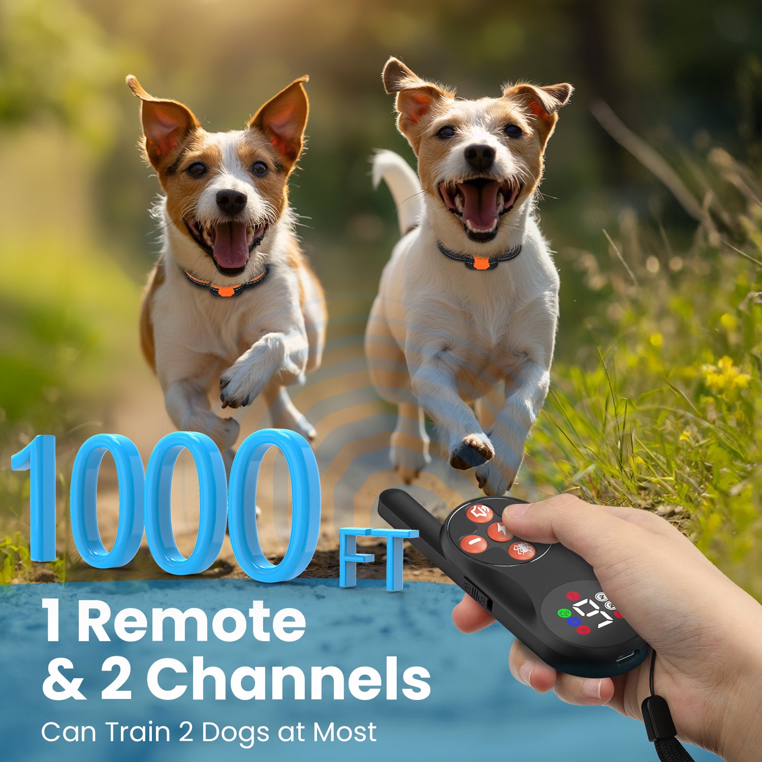 PcEoTllar Dog Training Collars for 2 Dogs, Dog Shock Collar with Remote, 3 Modes Beep Vibration Shock, Dog Bark Collar for Small Medium Large Dogs