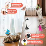 Load image into Gallery viewer, PcEoTllar Cat Toys Interactive for Indoor Cats, 13 Pcs Durable Fishing Pole Cats Feathers Toys, Cat Toys Saury Fish, Enhanced Suction Cup Cats Wand Toy, Door Hanging Cat String Toys for Indoor Kitten
