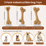 Load image into Gallery viewer, 3 Pack Dog Toys for Aggressive Chewers, Nylon Dog Chew Toy, Teething Bones for Large Small Medium Dogs
