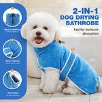 Load image into Gallery viewer, PcEoTllar Dog Bathrobe, Microfiber Dog Drying Coat, Super Absorbent Dog Towel Robe for Small Medium Large Dogs, Quick Dry Dog Bath Towel for After Bath, Swimming &amp; Rainy Days
