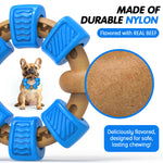 Load image into Gallery viewer, PcEoTllar Dog Chew Toy for Aggressive Chewers, Interactive Ring Dog Toys for Chewing Teething, Blue
