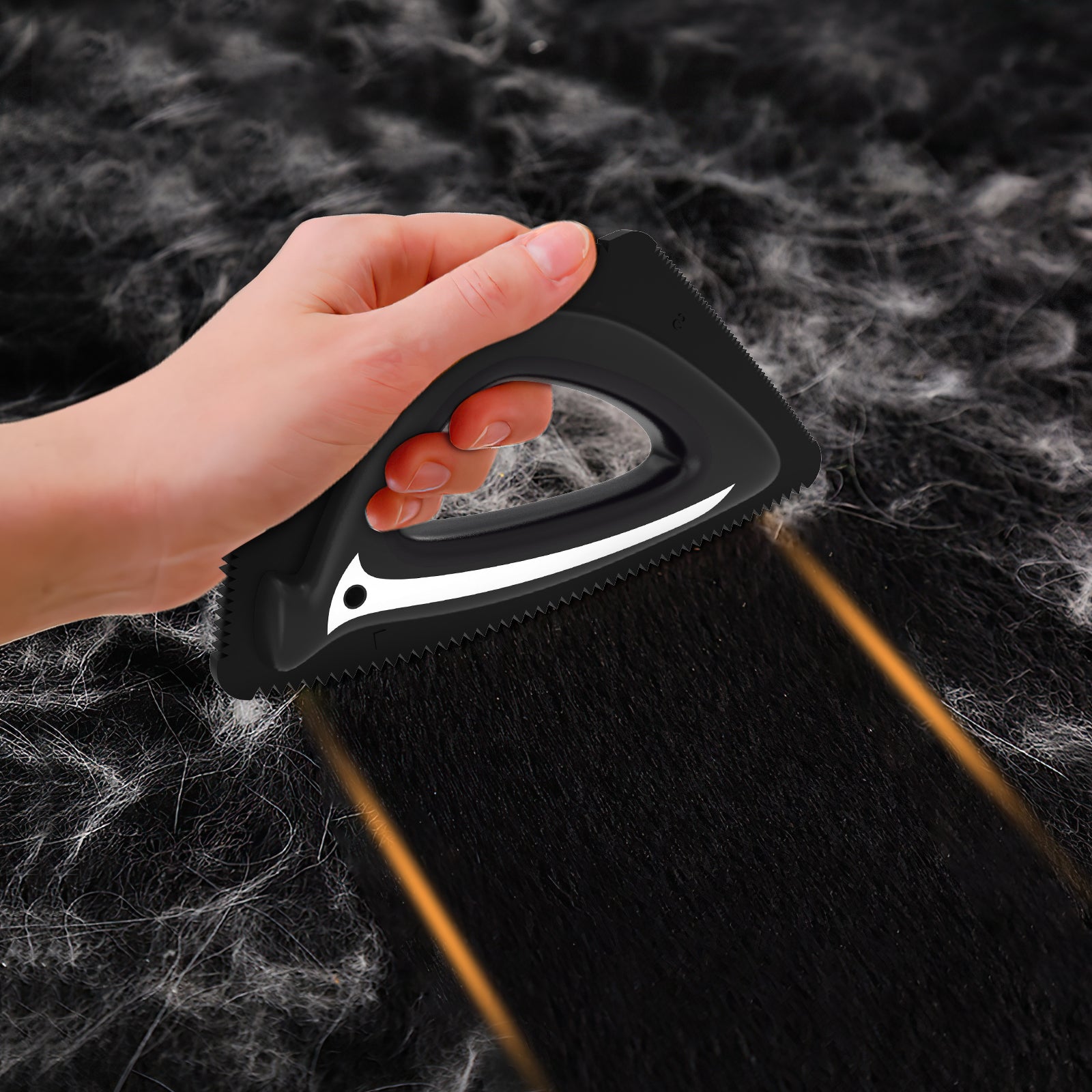 PcEoTllar Pet Hair Remover, Reusable Dog and Cat Hair Remover Brush for Furniture,Car,Carpet - Black