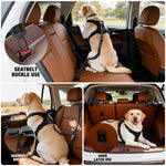 Load image into Gallery viewer, 2 Pack Dog Seat Belt for Car, Adjustable Elastic Pet Travel Tether, Reflective Nylon Leash with Metal Hook for Dogs and Cats

