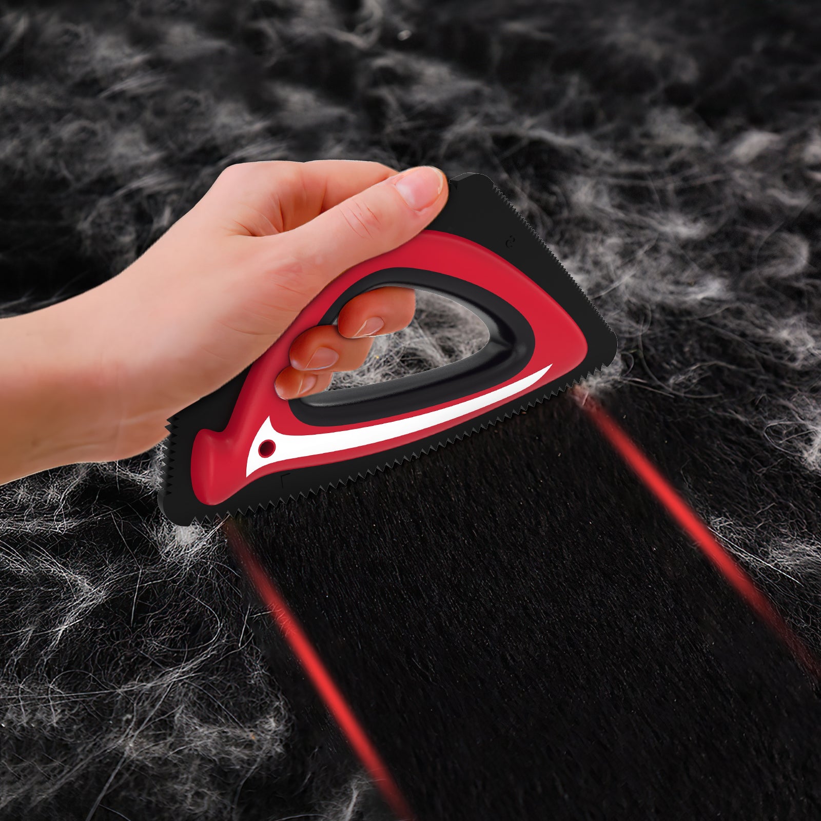 PcEoTllar Pet Hair Remover, Reusable Dog and Cat Hair Remover Brush for Furniture,Car,Carpet - Red
