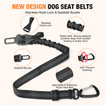 Load image into Gallery viewer, 2 Pack Dog Seat Belt for Car, Adjustable Elastic Pet Travel Tether, Reflective Nylon Leash with Metal Hook for Dogs and Cats
