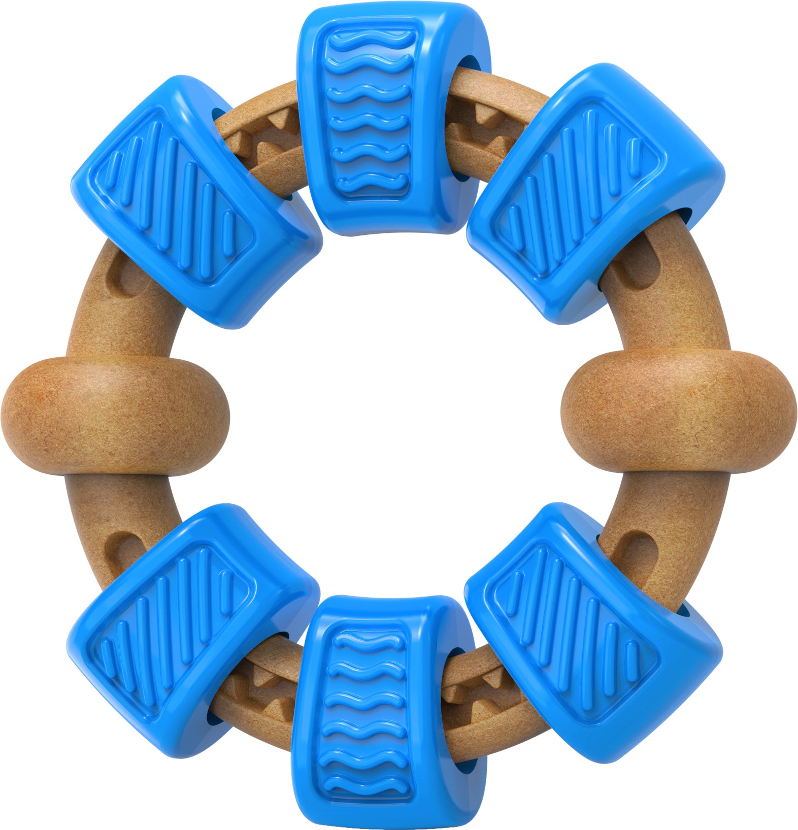 PcEoTllar Dog Chew Toy for Aggressive Chewers, Interactive Ring Dog Toys for Chewing Teething, Blue