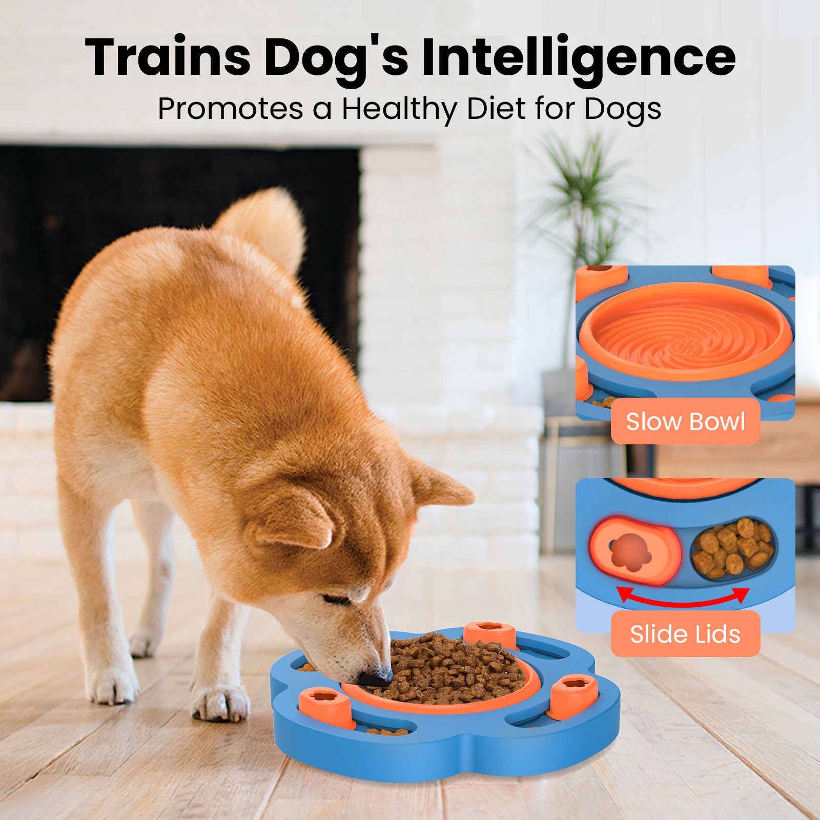PcEoTllar Dog Puzzle Toys, Silicone Slow Feeder Dog Bowls, Dog Food Treat Feeding Toys for IQ Training, Dog Entertainment Toys for All Breeds
