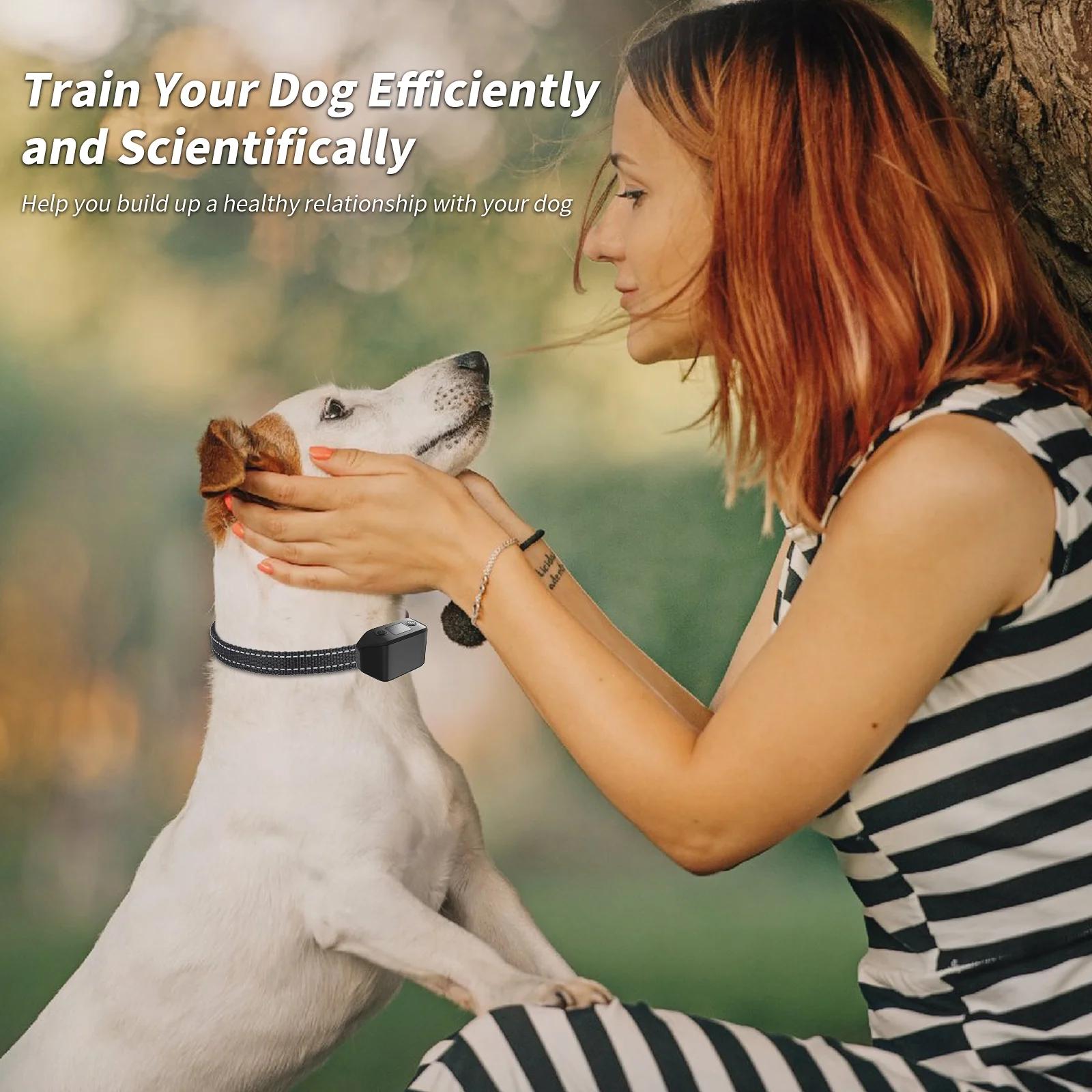 PcEoTllar Dog Training Collar, Single Collar Without Remote, Rechargeable Dog Training Collar with 4 Modes, Beep, Vibration and Shock, Waterproof Collar