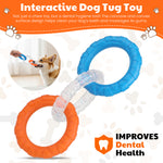 Load image into Gallery viewer, 7 Pack Dog Chew Toys Puppy Toys, 3-Ring Tuff Tug Dog Toy, Plush Dog Squeak Toy, Teething Dog Rope Toys, for Puppies Small Medium Dogs
