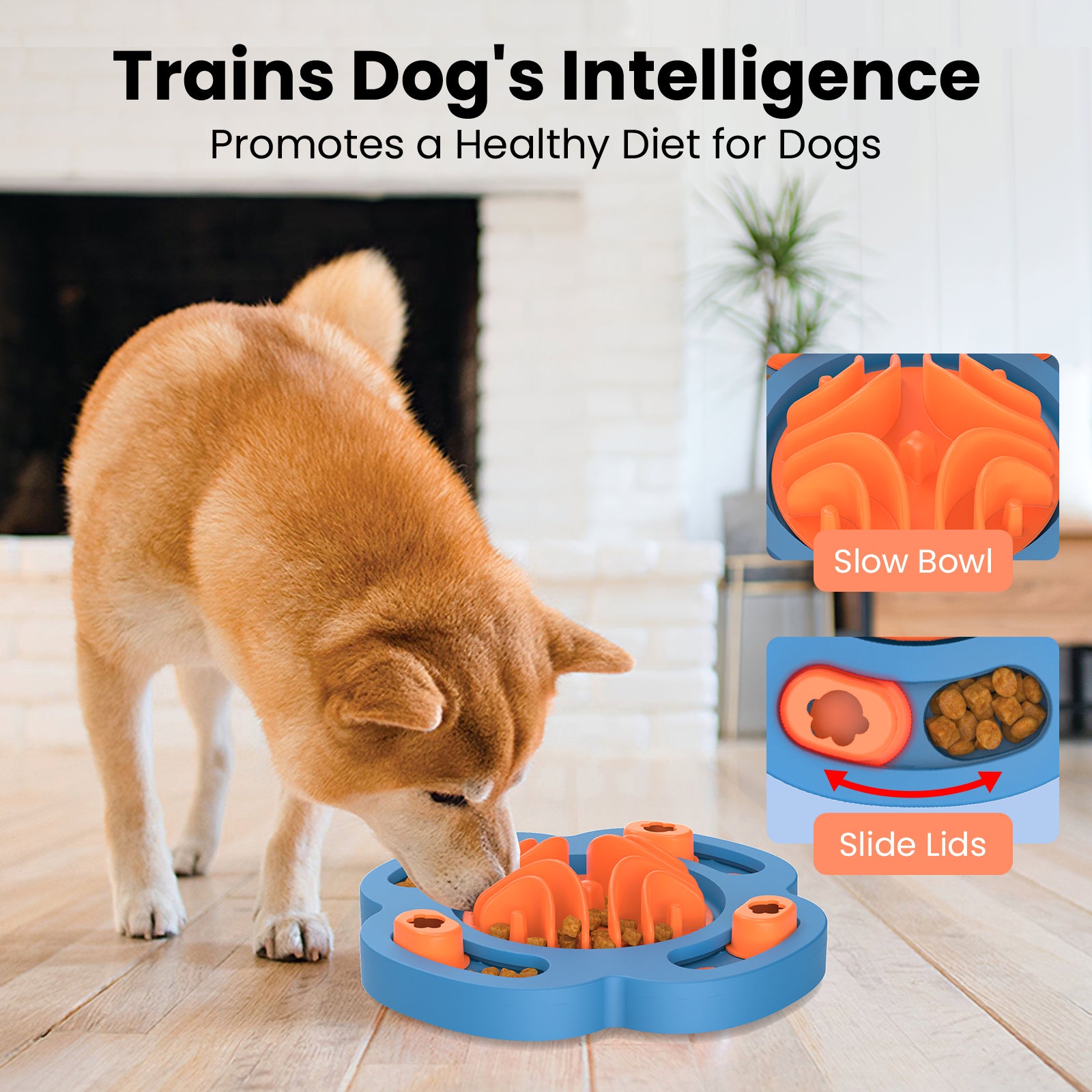 PcEoTllar Dog Puzzle Toys, Silicone Slow Feeder Dog Bowls, Dog Food Treat Feeding Toys for IQ Training, Dog Entertainment Toys for All Breeds