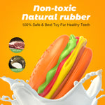 Load image into Gallery viewer, PcEoTllar Squeaky Dog Toys for Aggressive Chewers, Hamburger Indestructible Dog Toys Natural Rubber, Interactive Tough Dog Chew Crocodile Toy for Medium Large Dogs
