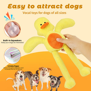 PcEoTllar Dog Plush Toy for Aggressive Chewers, Indestructible Squeaky Dog Toys, Stuffed Animals Toys, Durable Chewing Toys