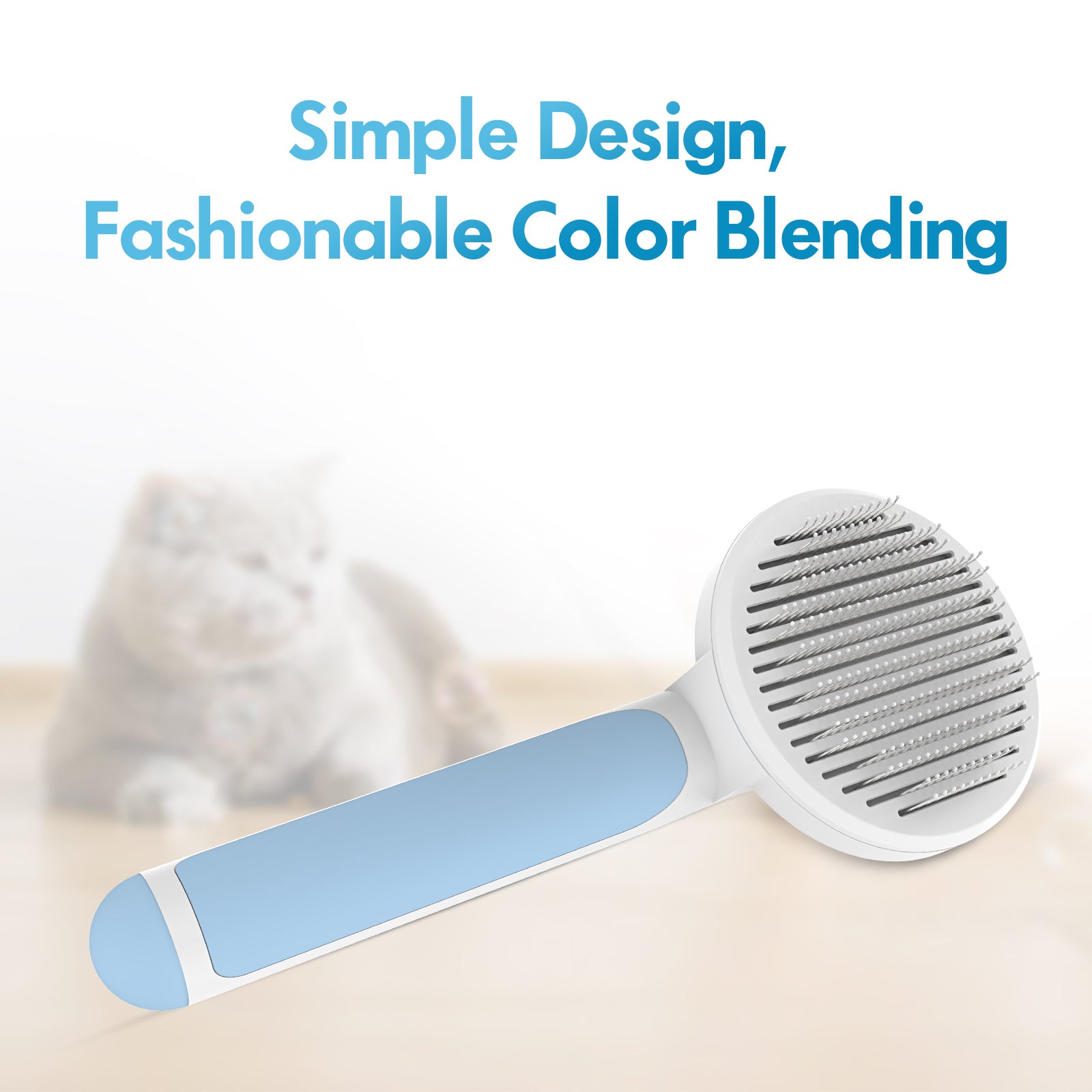 Dog Brush for Shedding, Self-Cleaning Slicker Brush for Dogs & Cats, Pet Grooming Tool for Long Haired & Short Haired Breeds