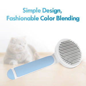 Dog Brush for Shedding, Self-Cleaning Slicker Brush for Dogs & Cats, Pet Grooming Tool for Long Haired & Short Haired Breeds