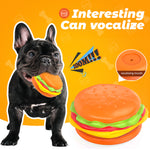 Load image into Gallery viewer, PcEoTllar Squeaky Dog Toys for Aggressive Chewers, Hamburger Indestructible Dog Toys Natural Rubber, Interactive Tough Dog Chew Crocodile Toy for Medium Large Dogs
