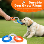 Load image into Gallery viewer, 7 Pack Dog Chew Toys Puppy Toys, 3-Ring Tuff Tug Dog Toy, Plush Dog Squeak Toy, Teething Dog Rope Toys, for Puppies Small Medium Dogs
