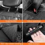 Load image into Gallery viewer, PcEoTllar Dog Car Seat Cover for Back Seat, Waterproof Pet Seat Cover Protector with Mesh Window, Nonslip Dog Hammock for Cars, Trucks, SUVs, Jeeps, Black
