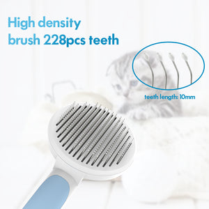 Dog Brush for Shedding, Self-Cleaning Slicker Brush for Dogs & Cats, Pet Grooming Tool for Long Haired & Short Haired Breeds
