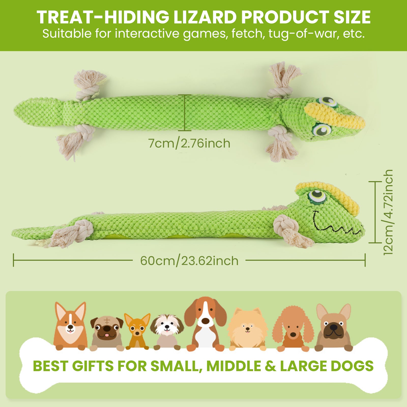 PcEoTllar Squeak Dog Puzzle Toys IQ Training, Snuffle Toys Foraging Instinct Tug of War Puppy Toys