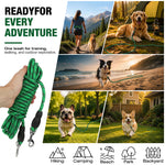 Load image into Gallery viewer, PcEoTllar Dog Tie-Out Cable, Long Dog Leash, 20FT Dog Training Leash, Reflective Heavy Duty Rope Dog Lead for Outside, Hiking, Swimming, Beach and Lake
