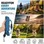 Load image into Gallery viewer, PcEoTllar Dog Tie-Out Cable, Long Dog Leash, 20FT Dog Training Leash, Reflective Heavy Duty Rope Dog Lead for Outside, Hiking, Swimming, Beach and Lake
