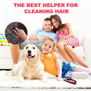 PcEoTllar Pet Hair Remover, Reusable Dog and Cat Hair Remover Brush for Furniture,Car,Carpet - Red