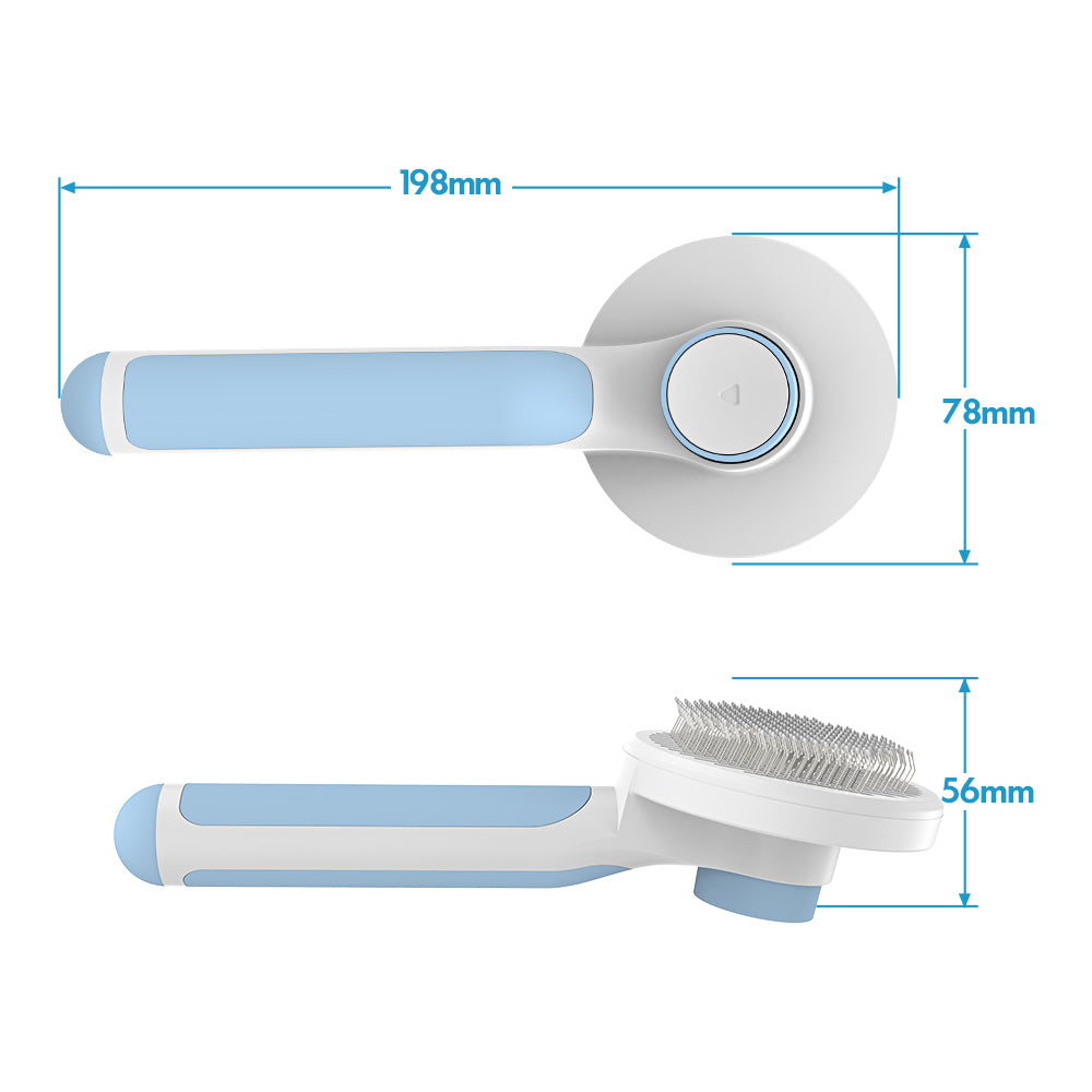 Dog Brush for Shedding, Self-Cleaning Slicker Brush for Dogs & Cats, Pet Grooming Tool for Long Haired & Short Haired Breeds