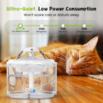 Load image into Gallery viewer, PcEoTllar Cat Water Fountain, 75oz/2.2L Automatic Pet Fountain Dispenser, Smart Pump with LED Light, White
