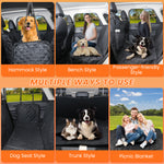 Load image into Gallery viewer, PcEoTllar Dog Car Seat Cover for Back Seat, Waterproof Pet Seat Cover Protector with Mesh Window, Nonslip Dog Hammock for Cars, Trucks, SUVs, Jeeps, Black
