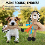 Load image into Gallery viewer, PcEoTllar Dog Squeaky Toys Plush Dog Toy, Tug of War Interactive Dog Toys for Small and Medium Dogs
