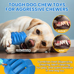 Load image into Gallery viewer, PcEoTllar Dog Chew Toys for Aggressive Chewers, Beef-Flavored Rubber Treat Dispensing Puzzle Toy for Medium &amp; Large Dogs, Blue
