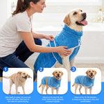 Load image into Gallery viewer, PcEoTllar Dog Bathrobe, Microfiber Dog Drying Coat, Super Absorbent Dog Towel Robe for Small Medium Large Dogs, Quick Dry Dog Bath Towel for After Bath, Swimming &amp; Rainy Days
