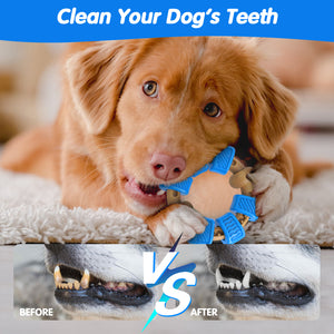 PcEoTllar Dog Chew Toy for Aggressive Chewers, Interactive Ring Dog Toys for Chewing Teething, Blue
