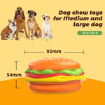 Load image into Gallery viewer, PcEoTllar Squeaky Dog Toys for Aggressive Chewers, Hamburger Indestructible Dog Toys Natural Rubber, Interactive Tough Dog Chew Crocodile Toy for Medium Large Dogs
