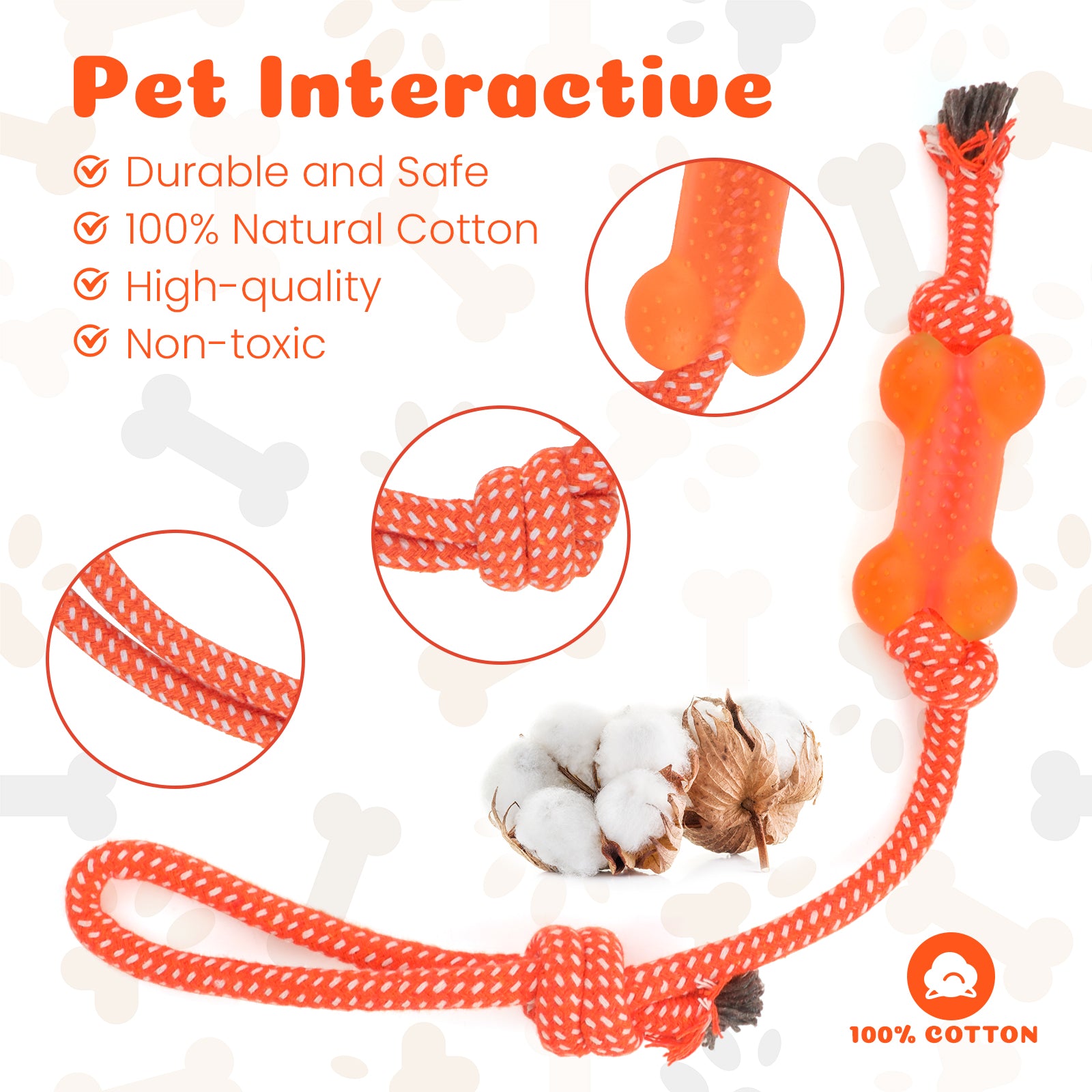 7 Pack Dog Chew Toys Puppy Toys, 3-Ring Tuff Tug Dog Toy, Plush Dog Squeak Toy, Teething Dog Rope Toys, for Puppies Small Medium Dogs