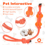 Load image into Gallery viewer, 7 Pack Dog Chew Toys Puppy Toys, 3-Ring Tuff Tug Dog Toy, Plush Dog Squeak Toy, Teething Dog Rope Toys, for Puppies Small Medium Dogs
