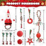 Load image into Gallery viewer, 10 pack Dog Toys for Aggressive Chewers, PcEoTllar Squeaky Plush Dog Rope Toys, Puppy Chew Toys, Xmas Pet Gifts for Small Medium Large Dogs
