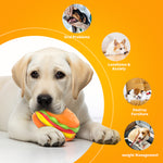 Load image into Gallery viewer, PcEoTllar Squeaky Dog Toys for Aggressive Chewers, Hamburger Indestructible Dog Toys Natural Rubber, Interactive Tough Dog Chew Crocodile Toy for Medium Large Dogs
