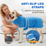 Load image into Gallery viewer, PcEoTllar Dog Bathrobe, Microfiber Dog Drying Coat, Super Absorbent Dog Towel Robe for Small Medium Large Dogs, Quick Dry Dog Bath Towel for After Bath, Swimming &amp; Rainy Days

