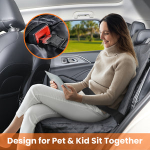PcEoTllar Dog Car Seat Cover for Back Seat, Waterproof Pet Seat Cover Protector with Mesh Window, Nonslip Dog Hammock for Cars, Trucks, SUVs, Jeeps, Black