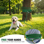 Load image into Gallery viewer, PcEoTllar Dog Tie-Out Cable, Long Dog Leash, 20FT Dog Training Leash, Reflective Heavy Duty Rope Dog Lead for Outside, Hiking, Swimming, Beach and Lake
